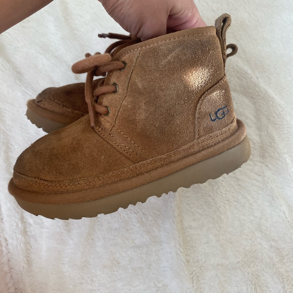 UGG Toddler Chestnut Suede Lace-Up Boots